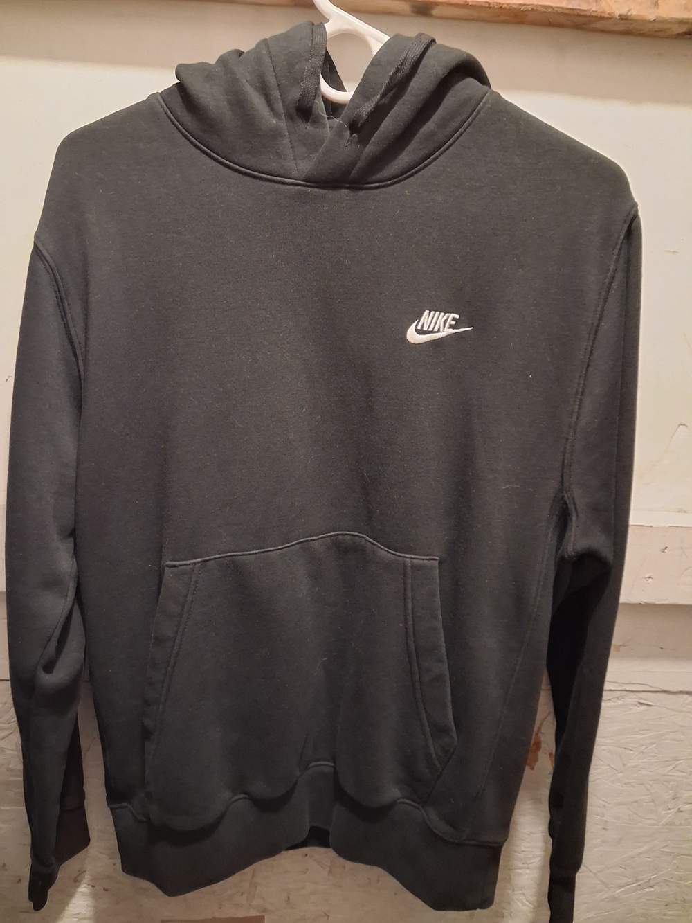 Nike Black Pullover Hoodie with White Swoosh